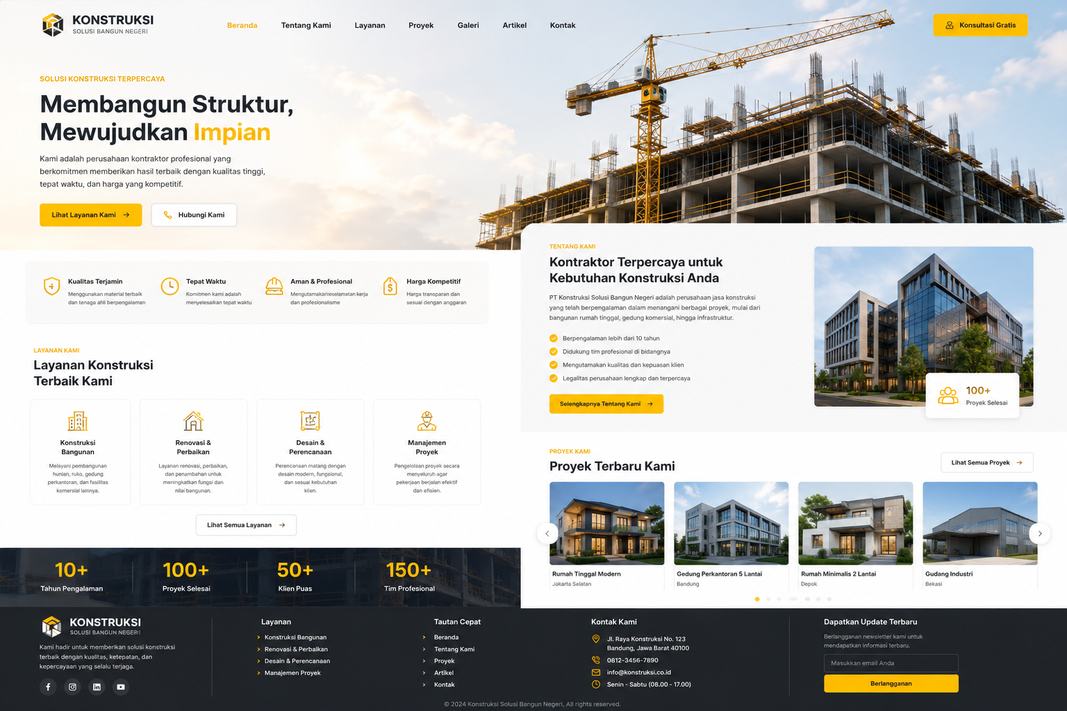 Website Profil Kontraktor